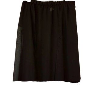 REBDOLLS Sheer Skirt Beach Cover  sz 1X  14-16  Maxi  2 Front Slits  Black  NWT